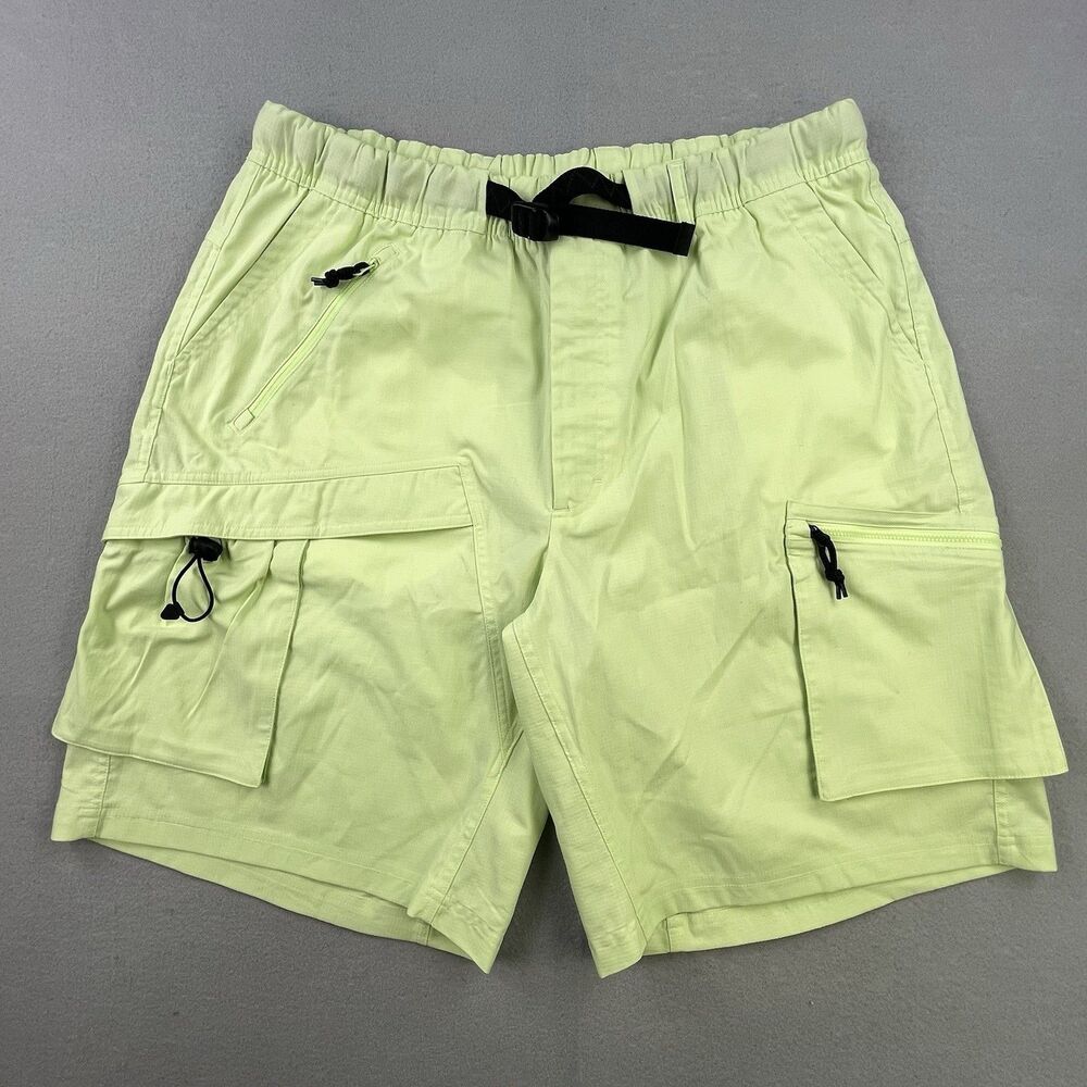 NIKE ACG Cargo Shorts Men’s XL Liquid Lime Green Ripstop Hiking (BQ3618-388)